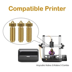 For Anycubic Kobra 3 Nozzle Brass Hardened Steel 3D Printer Nozzles 0.4 0.8 1mm - Bild 1 von 10