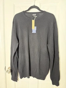 Suéter J Crew Italiano Cachemira Negro Para Hombre Cuello Redondo - Talla XL con Etiquetas - DEFECTOS - Imagen 1 de 6