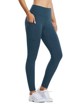 Leggings femininas forradas de lã impermeáveis térmicas inverno caminhada calças quentes apertadas... - Imagem 1 de 4