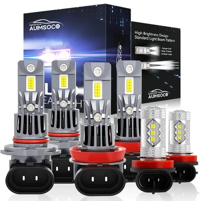 Kit de faros antiniebla altos-bajos LED CANBUS para Honda CR-V CRV 2015-2019 6x Foto 1 de 4