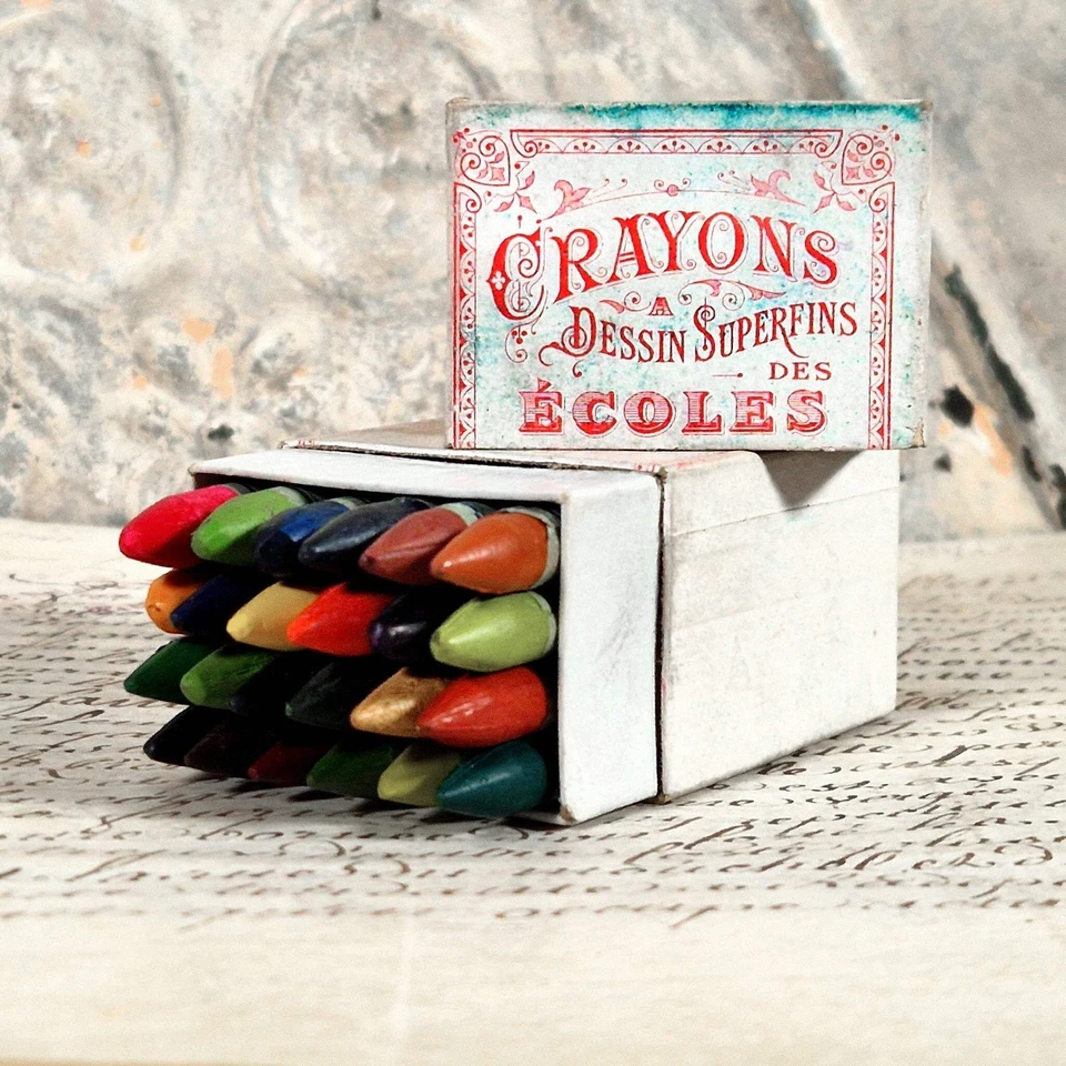 Boîte de crayons anciens « Raphaël » - Crayons à dessin - Photo 1/4