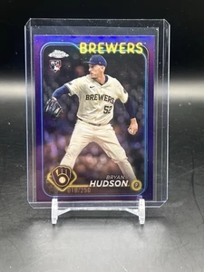 2024 Topps Chrome Update Series - Purple Chrome Refractor Bryan Hudson /250 - Picture 1 of 2