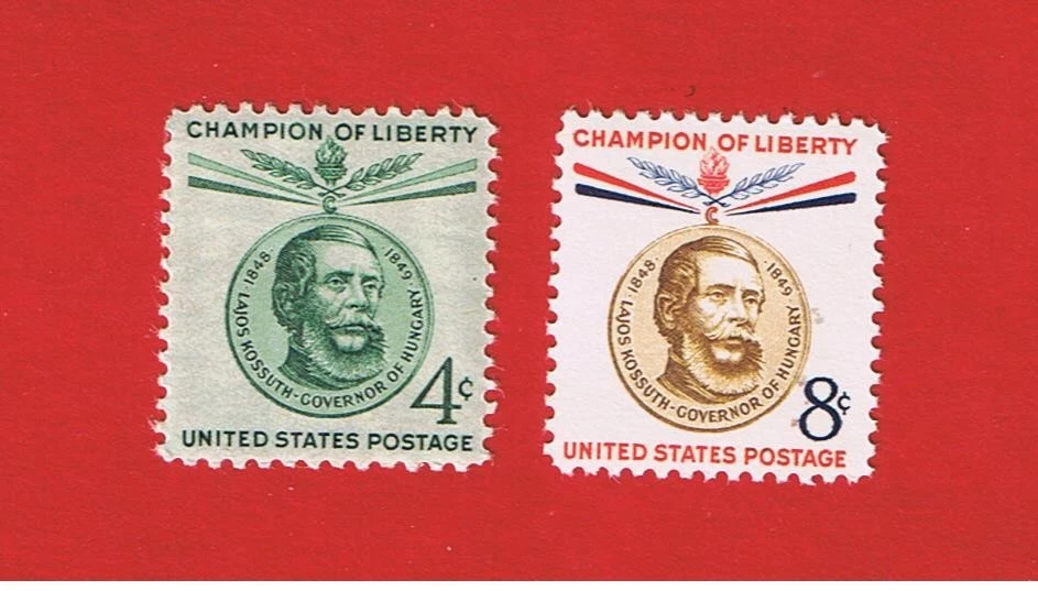 #1117-1118  MNH OG  Kossuth-Champions of Liberty  Free S/H - Image 1 of 1