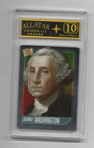 2021 PIECES OF THE PAST GEORGE WASHINGTON #3 FOIL GRADED ALL-STAR "10" - Bild 1 von 2
