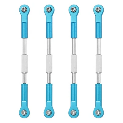 4 Stück Lenk Servo Stange RC Aluminium Verbindungen für RC Auto (Blau, 96mm) - Bild 1 von 4