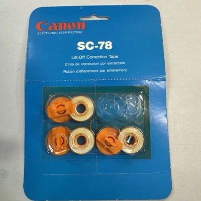 VTG Canon Electric Typewriter Lift-off Correction Tape SC-78 Made USA 3 Pkg - Image 1 of 3