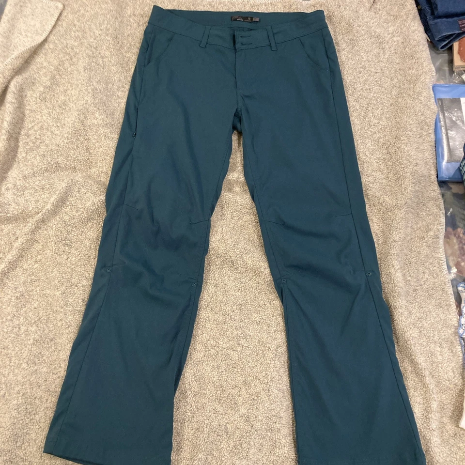 Prana Halle Hiking Roll Up Pants Womens Size 16 Outdoors Trail Stretch Green - Image 1 of 4