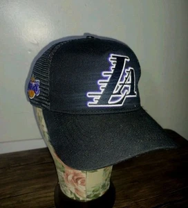 Pro Standards Los Angeles Lakers Black Mesh Snapback Hat Men - Picture 1 of 8
