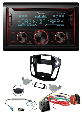Pioneer 2DIN DAB MP3 Bluetooth USB CD Autoradio für Ford Focus ab 2018 schwarz - Bild 1 von 4