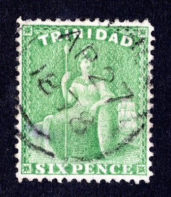 Trinidad 1876 sello Gibbons #77 usado CV$5 Foto 1 de 2