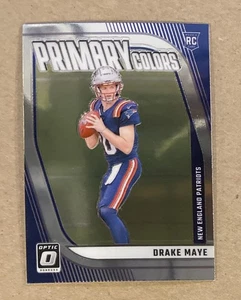 Tarjeta de novato Drake Maye 2024 Donruss Optic Primary Colors #3 Patriots RC - Imagen 1 de 2