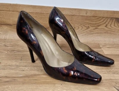 Stuart Weitzman tortoise shell courts UK 6.5 US 8.5 leather shoes high patent  - Image 1 of 4