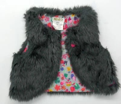 Genuine Designer Baby Fur Gilet By Kenzo Size 18M 81 - Image 1 of 2