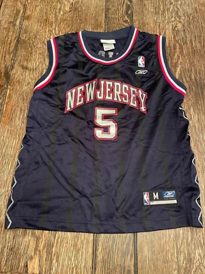 Camiseta deportiva vintage de los New Jersey Nets de los Jason Kidd juvenil talla M (10-12) azul Reebok NBA Foto 1 de 4