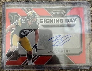 JACK CAMPBELL 2023 Panini Prizm Draft Picks SIGNING DAY RED AUTOGRAPH /199 AUTO - Picture 1 of 2
