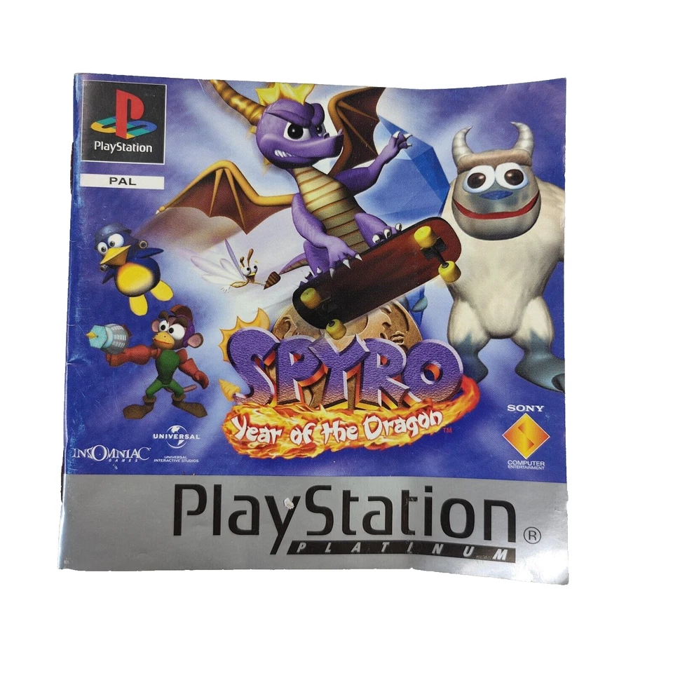 Spyro Year of the Dragon PlayStation 1 Game Manual Only ! PS1 Good Condition - Image 1 of 4