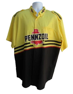 Vintage Simpson PENNZOIL Racing Mechanic Button Down Shirt Short Sleeve Size XXL - Picture 1 of 10
