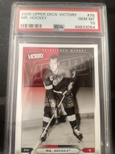 2005 UPPER DECK VICTORY #76 GORDIE HOWE CARD RED WINGS PSA 10 LOW POP 2 RARE BUY