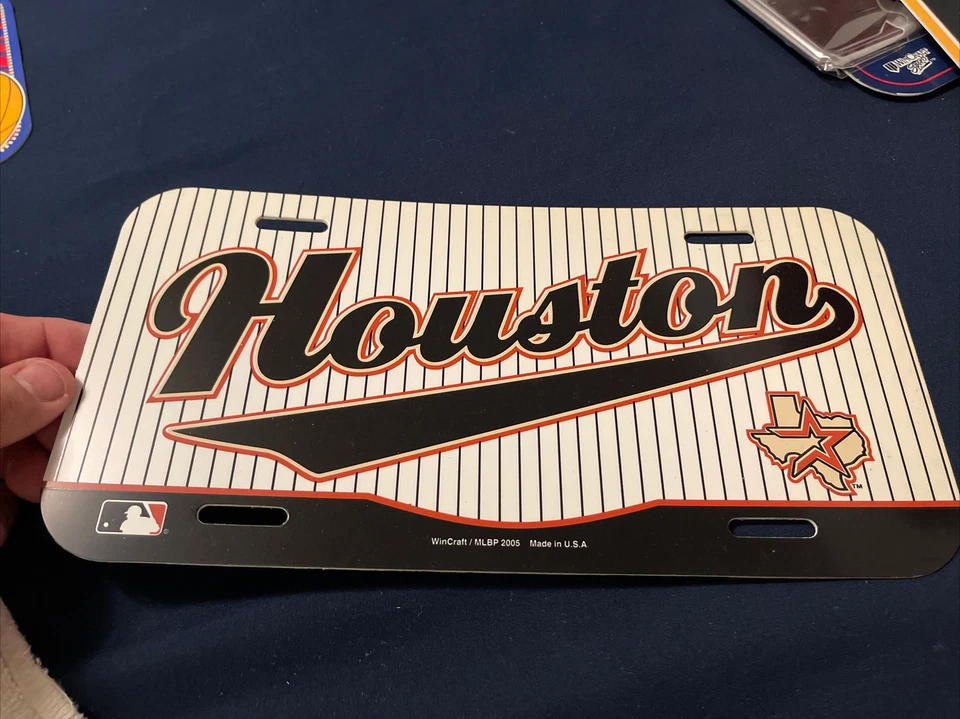 ВИНТАЖНЫЙ пластиковый автомобильный номерной знак Houston Astros Vanity MLB 6x12 дюймов - Изображение 1 из 1