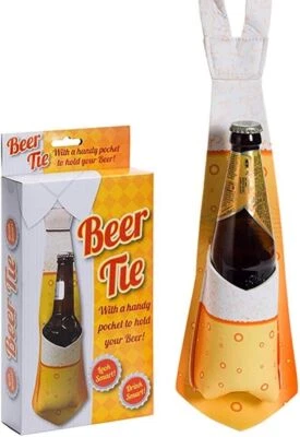 SAVE A BUCK ENTERPRISES, LLC Beer Tie Holder "Hold my Beer" Funny Dress up Party Holster - Gag Joke Gift