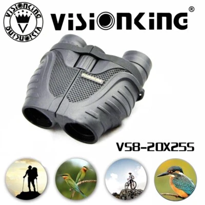 Visionking 8-20x25 Zoom Camping Hunting+Travelling Black Binoculars waterproof  - Image 1 of 4