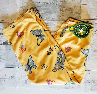 Pantalones para dormir Life is Good Girls Lounge Mariposas Amarillo Mariposa Pequeños S nuevos con etiquetas Foto 1 de 4