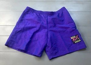 Pantaloncini vintage da uomo stile surf viola viola iridescente anni '90 retrò - Foto 1 di 13