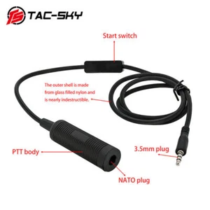 US NATO Nexus U93 TP120 wtyczka wojskowa do wtyczki 3,5 mm adapter muzyczny do telefonu - Zdjęcie 1 z 7