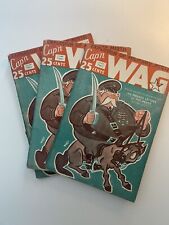 Cap'n Wag No. 2 April 15, 1941 WWII Magazine - Pinup Fun War Jokes Pulp Lot of 3