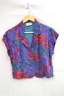 Dorothy Perkins Vintage Blue And Red Abstract Pattern Waistcoat Size 14 #Man
