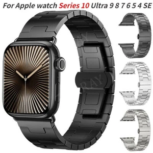 Für Apple Watch Ultra Series 10 9 8 7 6 5 4 40/42/45/49mm Titan Metall Armband - Picture 1 of 26