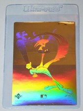 1990 UPPER DECK LOONEY TUNES COMIC BALL ROAD RUNNER HOLOGRAM CARD