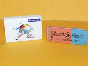 2 x Radierer Eraser - Läufer Universal-440 + Staedtler - Neu - - Bild 1 von 2