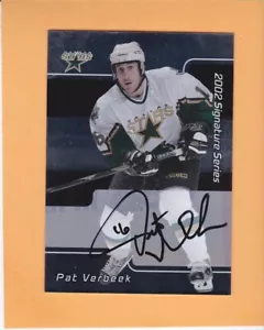 PAT VERBEEK 2001-02 BAP SIGNATURE SERIES AUTO DALLAS STARS  ** DAMAGED**  A2 - Picture 1 of 2