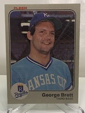 1983 Fleer 108 George Brett   Kansas City Royals  Baseball Card