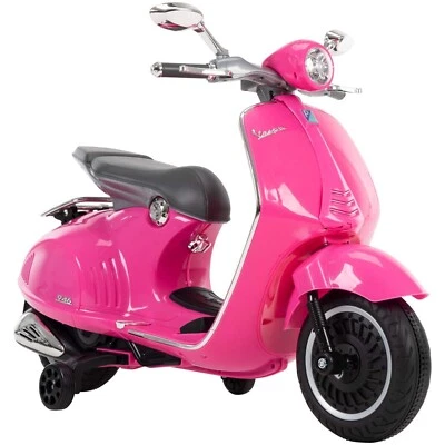 Huffy 6V Vespa Ride-On Electric Scooter ~Kids Ideal ages 3 to 7 years, Pink - Image 1 of 4