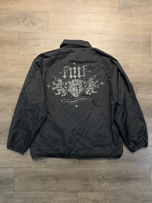 Chaqueta cortavientos vintage FMF Motocross negra XL Coach International Racing años 90 Foto 1 de 4