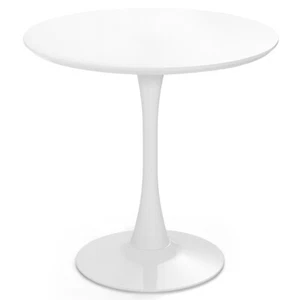 32" Modern Tulip Kitchen Table Round Dining Table W/MDF Top& Metal Pedestal Base - Picture 1 of 10