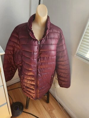 Chaqueta para mujer St. John's Bay ligera acolchada borgoña talla 2X Foto 1 de 3