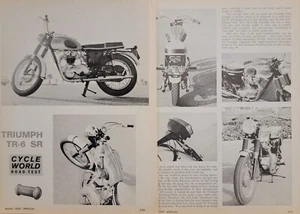 1966 Triumph TR6 SR Motorcycle 4pg Test Article with specs - Picture 1 of 1