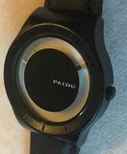Paidu watch mens mystery dial 40mm near mint cond genuine leather - Picture 1 of 7