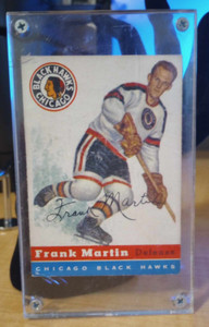 1954 Topps Hockey Card FRANK MARTIN #30 Chicago Blackhawks VG Cond