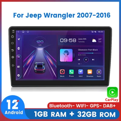 Unidad principal GPS para Jeep Wrangler 2007-2016 Android12 CarPlay radio estéreo WiFi BT Foto 1 de 4