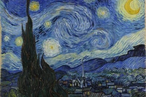 VINCENT VAN GOGH'S STARRY NIGHT REPRINT 4x6 GLOSSY PRINTED POSTCARD - Picture 1 of 2