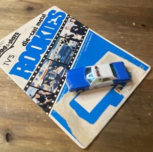 VINTAGE 1975 🚨 ROAD STARS 🏁 ROOKIES TV SHOW 🏁 BLUE POLICE CAR 1/64 DIECAST 🏁
