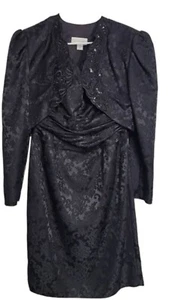 Scott McClintock Black Dress with Bolero Jacket Size 10 - Picture 1 of 24