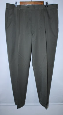 Pantalones de vestir vintage de lana verde oliva cintura 38 Burberrys hechos en unión para hombre Foto 1 de 4