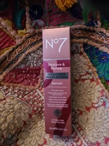 No7 Restore and Renew Face & Neck  Multi Action Serum 30ml.. - Picture 1 of 2