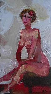 Zapato de bailarina desnuda: pintura al óleo impresionista original de Alexei Petrenko - Imagen 1 de 1