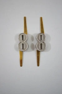 WWII German EM Unteroffizier Schulterbretter Chiffren Silber 18mm 8 2 Stück - Bild 1 von 1